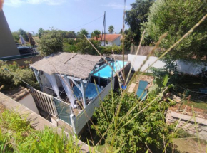 Villa roof top, piscine, jacuzzi, plage et village à pied